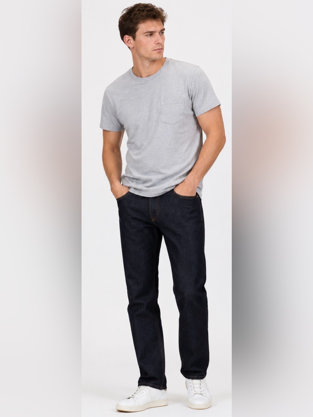 Vintage Genes Men’s Straight Leg Jeans in Dark Wash Sz 32X30